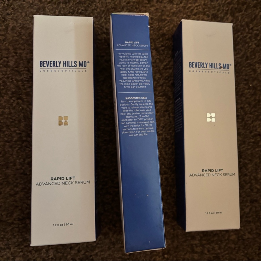NIB Beverly Hills MD Rapid lift Advanced Neck Serum.    3 tubes available.